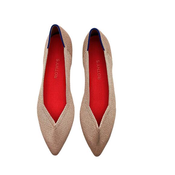 Rothy’s The Point Rose Metallic Women’s Size 10 - Picture 2 of 8